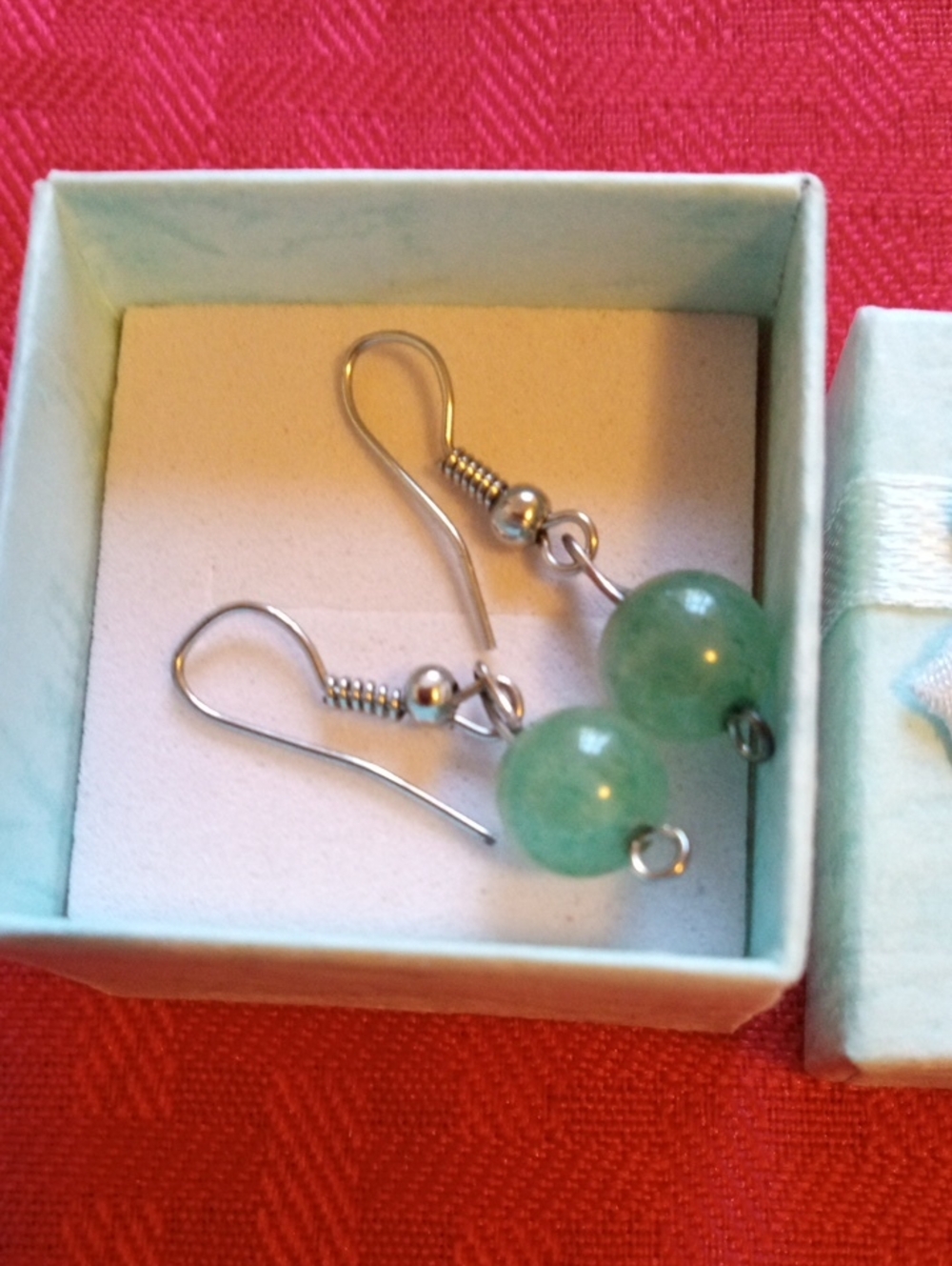 Handmade Vintage Green Drop Earrings